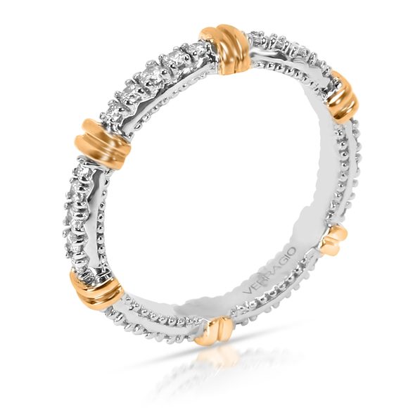 Verragio Diamond Eternity Wedding Band in 14K Two Toned Gold - Picture 2 of 2